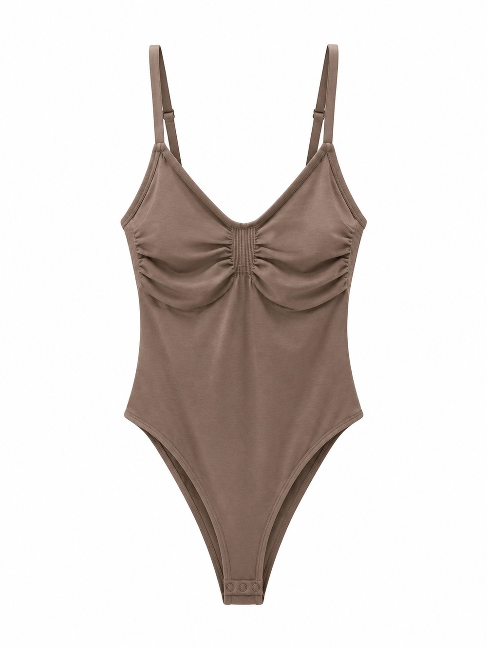 SKIMS Ruched Cup Bodysuit in Taupe